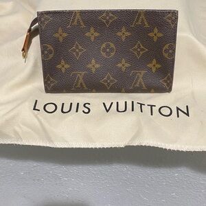 Louis Vuitton Monogram PM bucket cosmetics or accessory pouch - interior removed